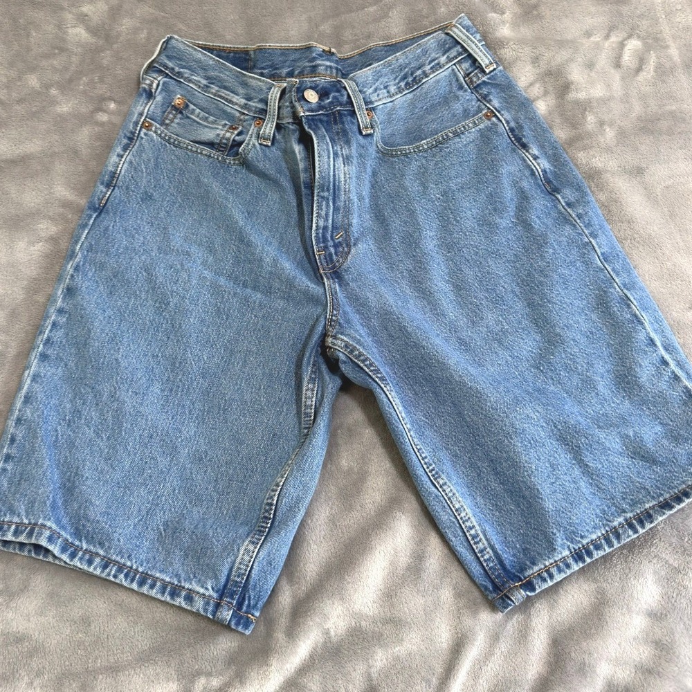 Levi's 469 Loose Fit Denim Shorts Men's 31 Medium Wash Jorts Y2K Baggy Skater
